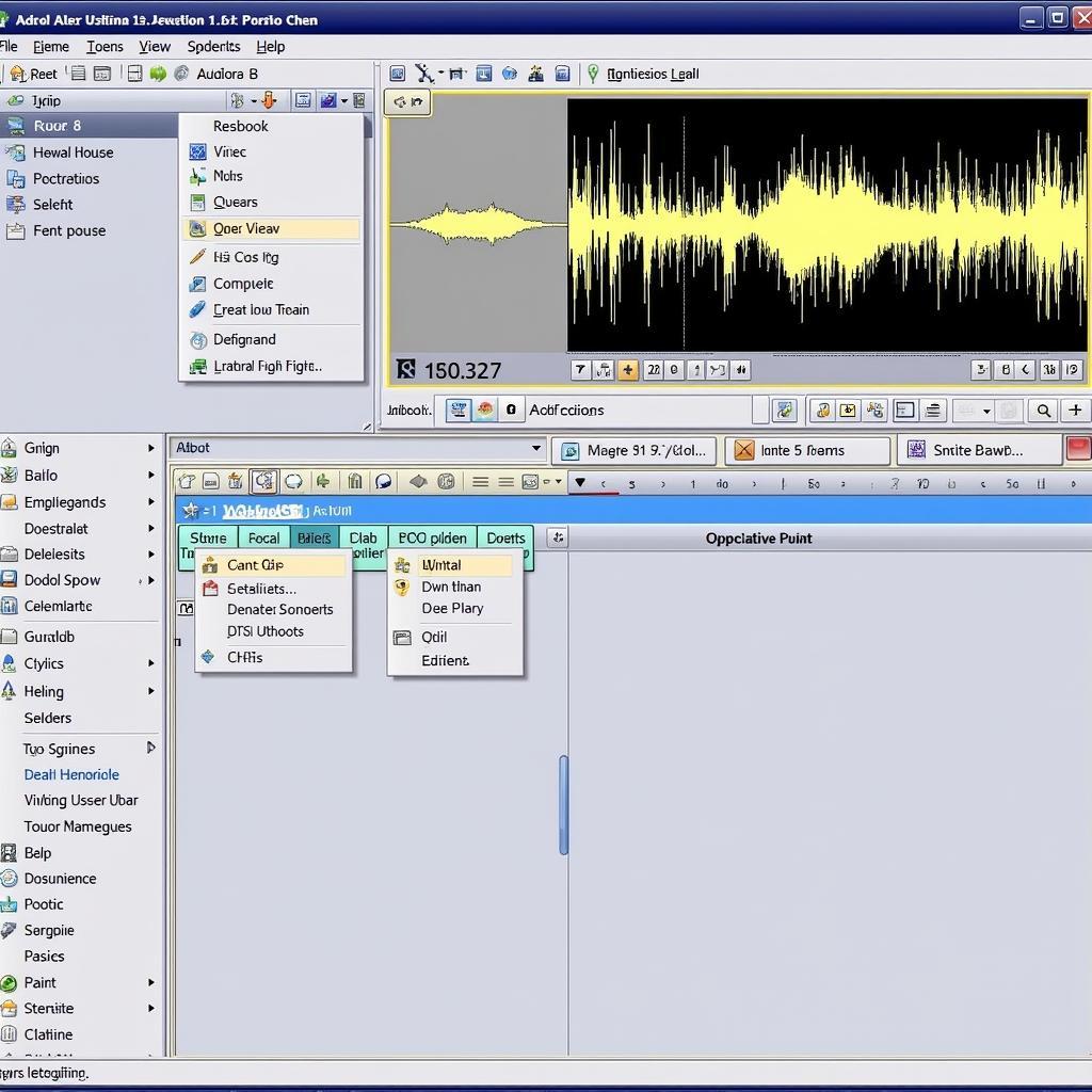 Giao diện Adobe Audition 1.5