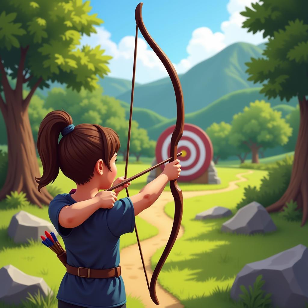 Mobile archery gameplay