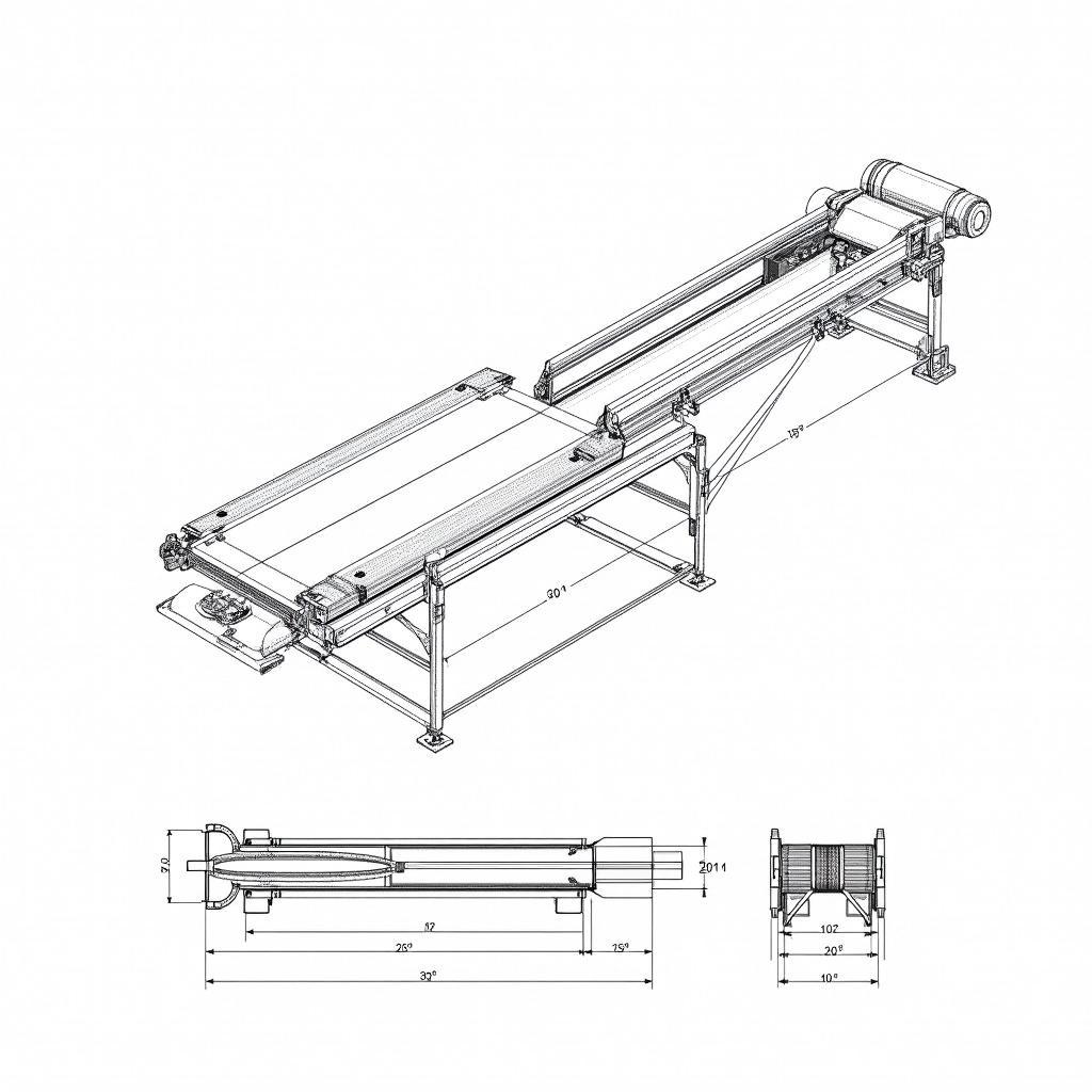 Bản vẽ CAD chi tiết băng tải