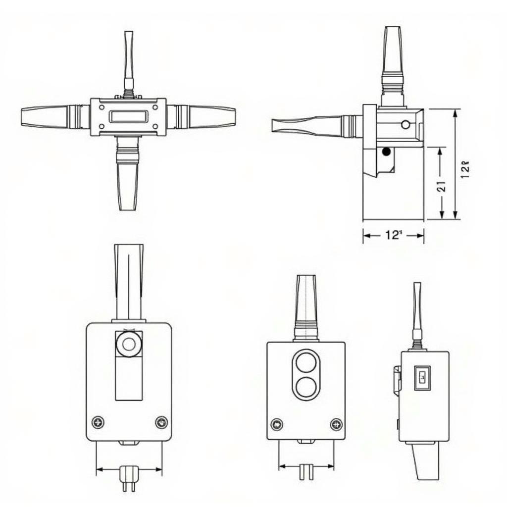 Bản vẽ cầu dao phụ tải Vina Electric kiểu dáng