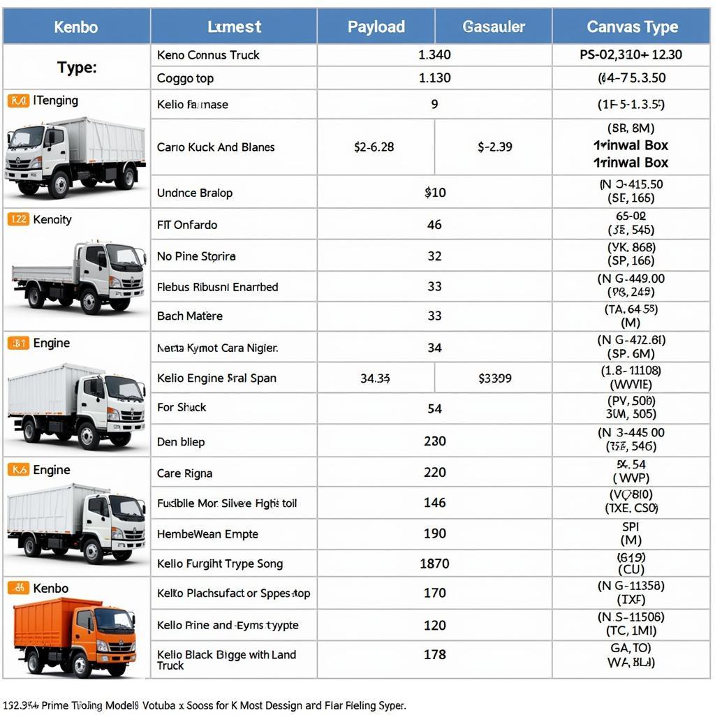 Bảng giá xe tải Kenbo mới nhất