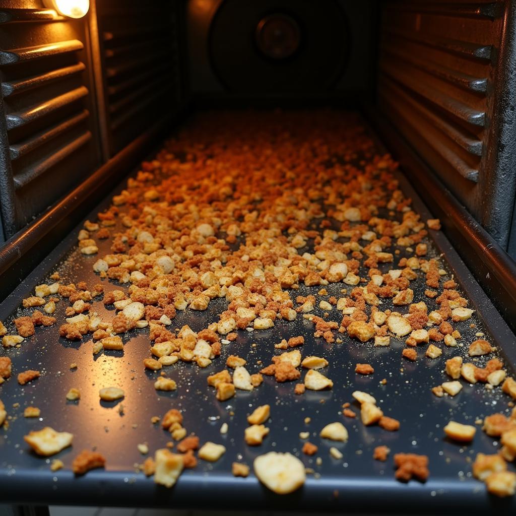 Dirty Conveyor Belt in Oven