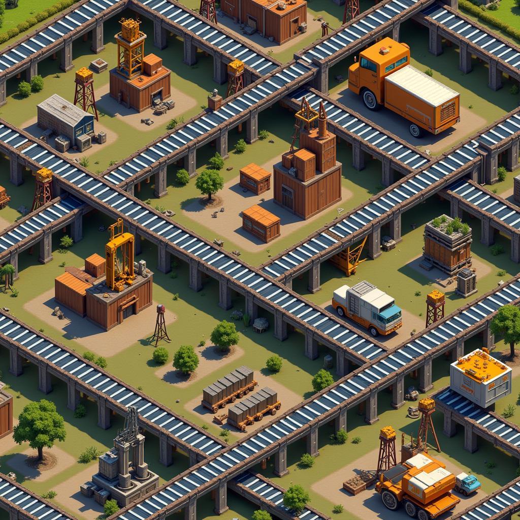 Băng tải trong game Factorio