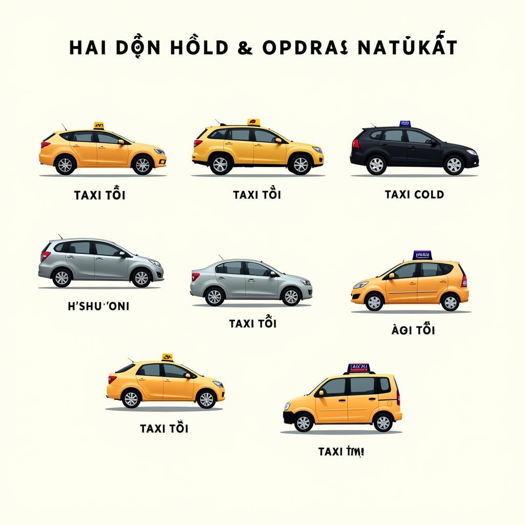 Hình ảnh các loại xe taxi tải khác nhau tại Hải Phòng