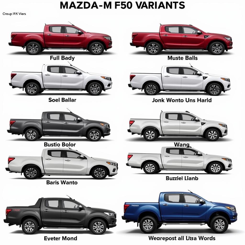 Các phiên bản xe Mazda BT50