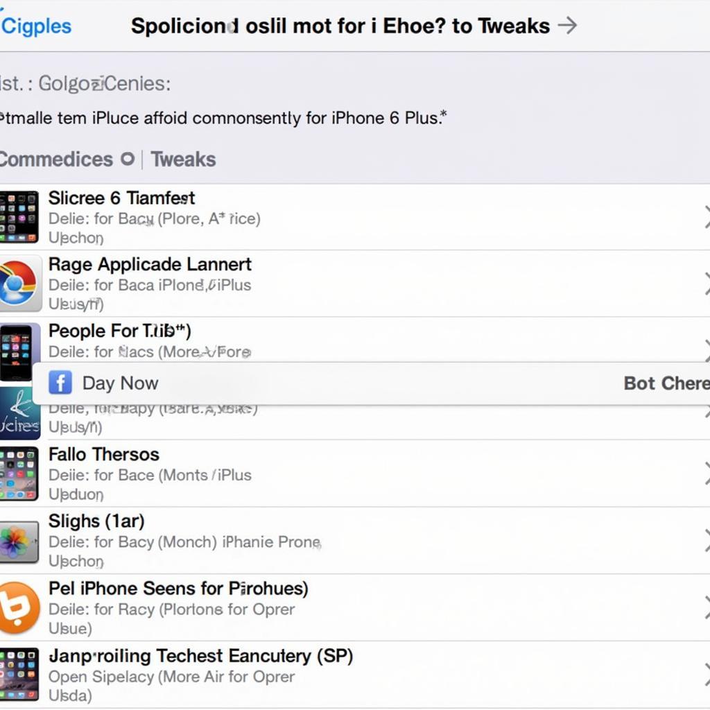 Cách tải Cydia iPhone 6 Plus: Các Tweaks có sẵn