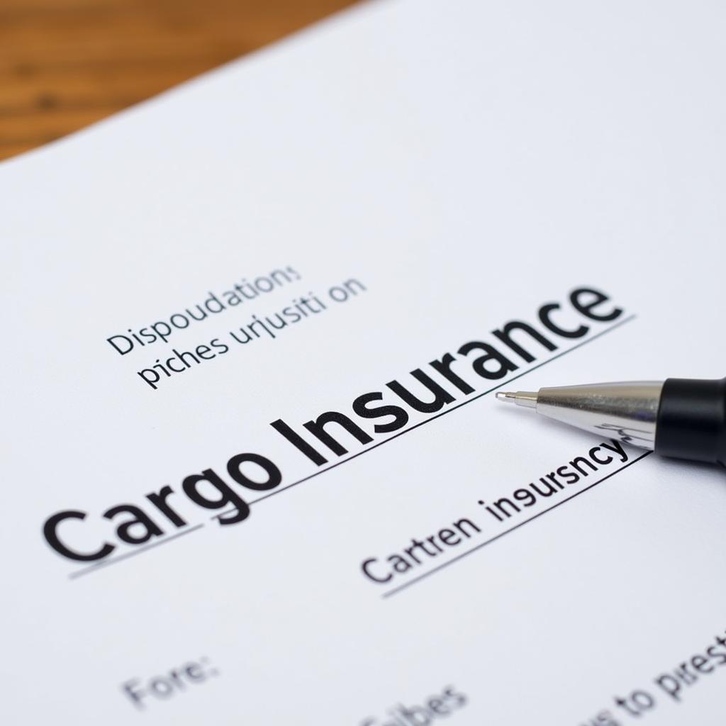 Cargo Insurance Policy