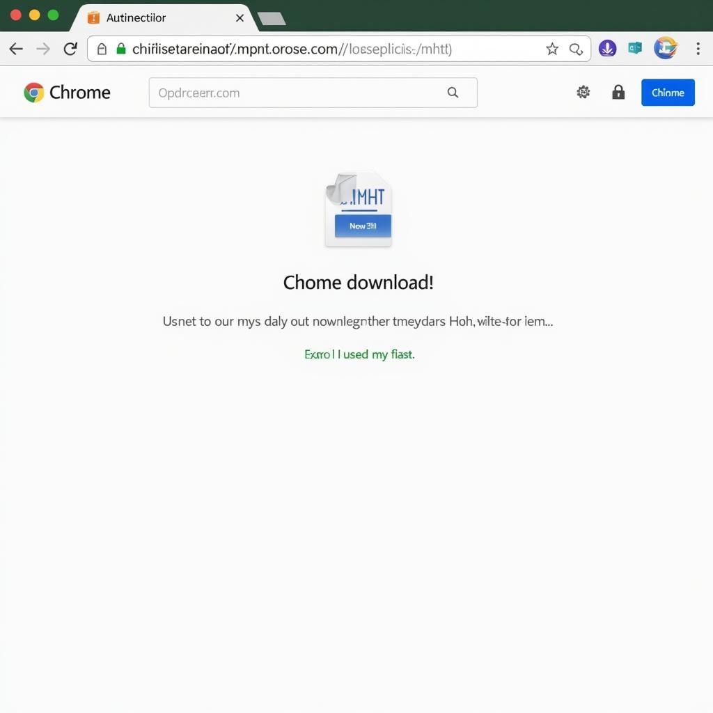 Trình duyệt Chrome tự động tải file .mht