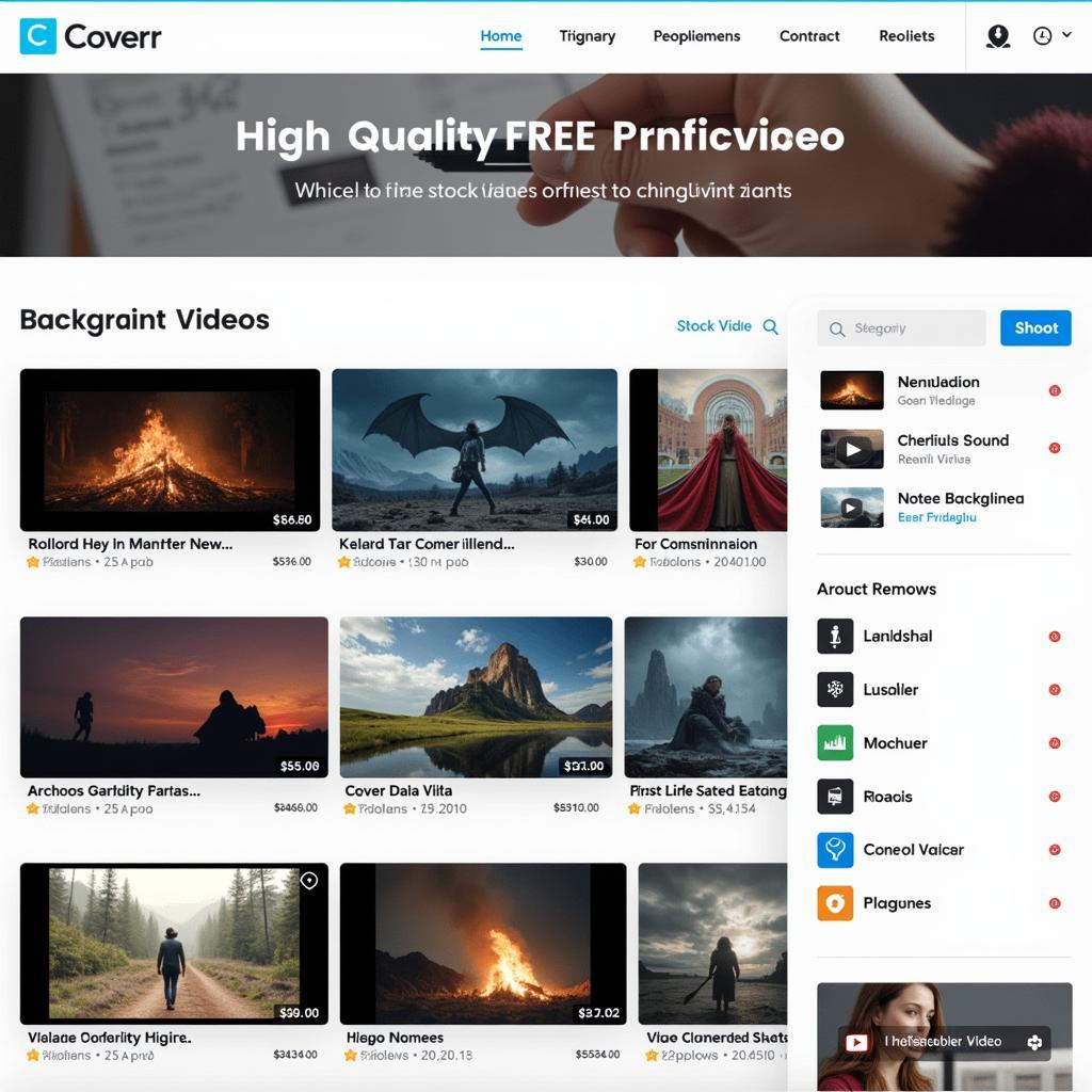 Coverr video stock miễn phí