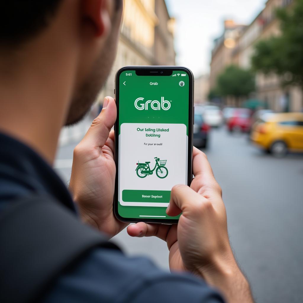 Đặt xe GrabBike trên iPhone