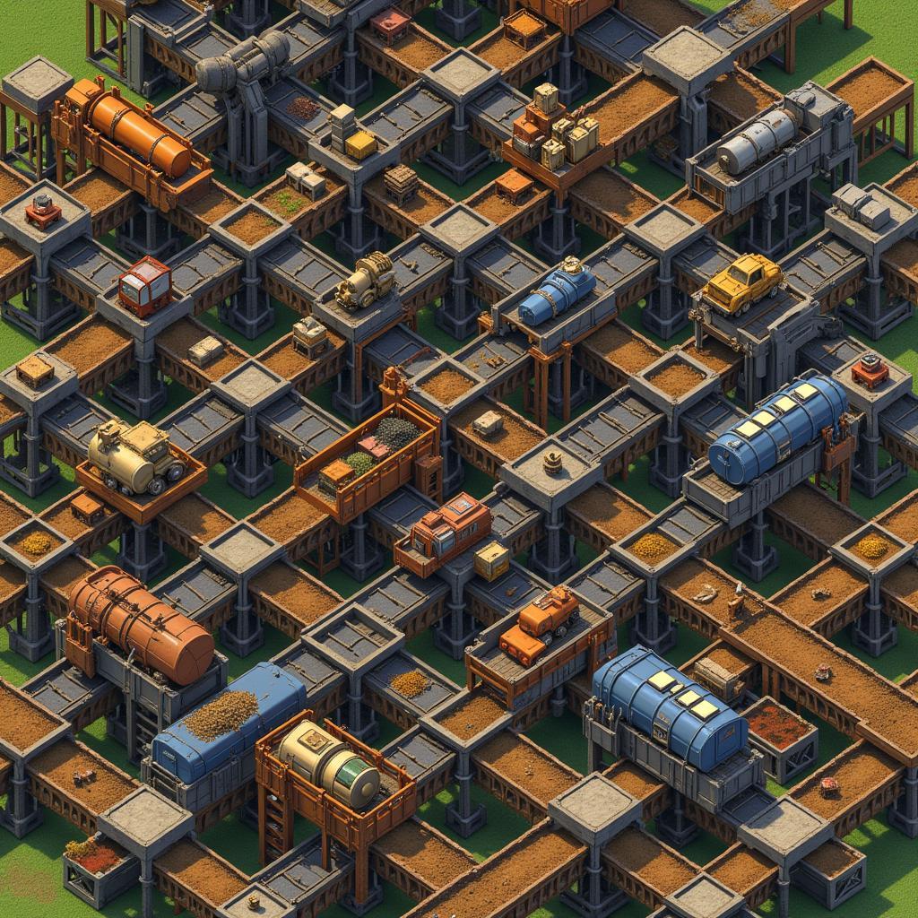 Dây băng tải trong game Factorio