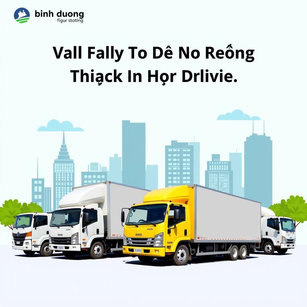 Dịch vụ cho thuê xe tải tự lái Bình Dương