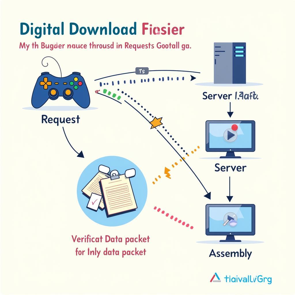 Digital Download Process Illustration