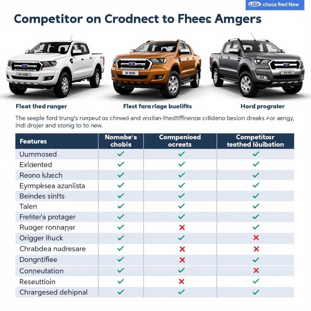 So sánh Ford Ranger với các đối thủ cùng phân khúc