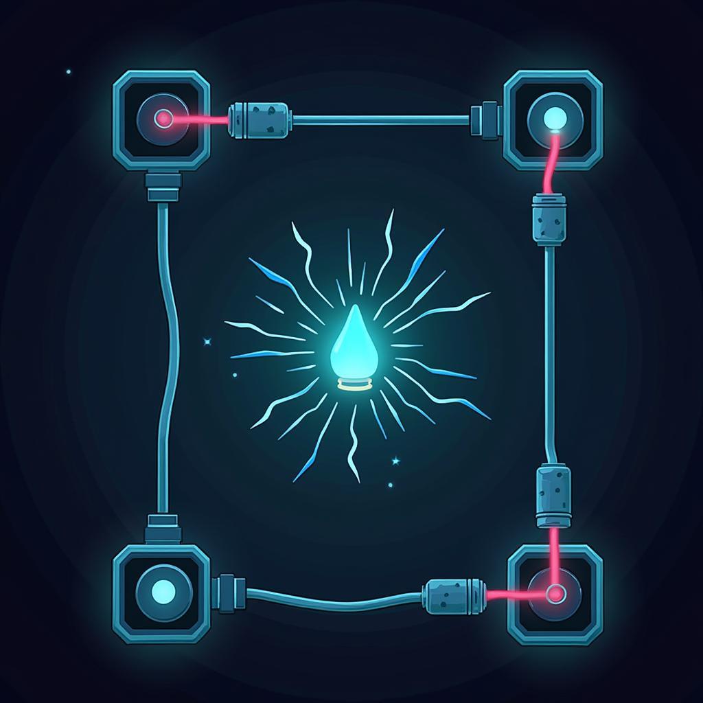 Electricity puzzle in game