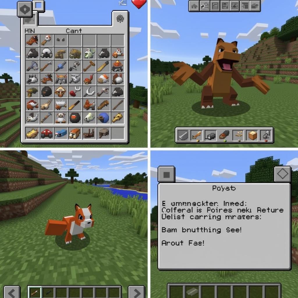 Giao diện Minecraft PE Pokemon