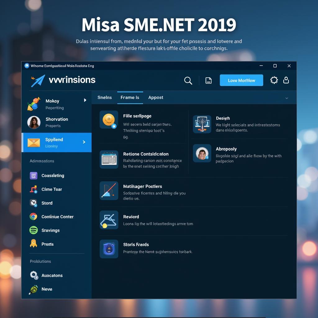 Giao diện phần mềm Misa SME.NET 2019