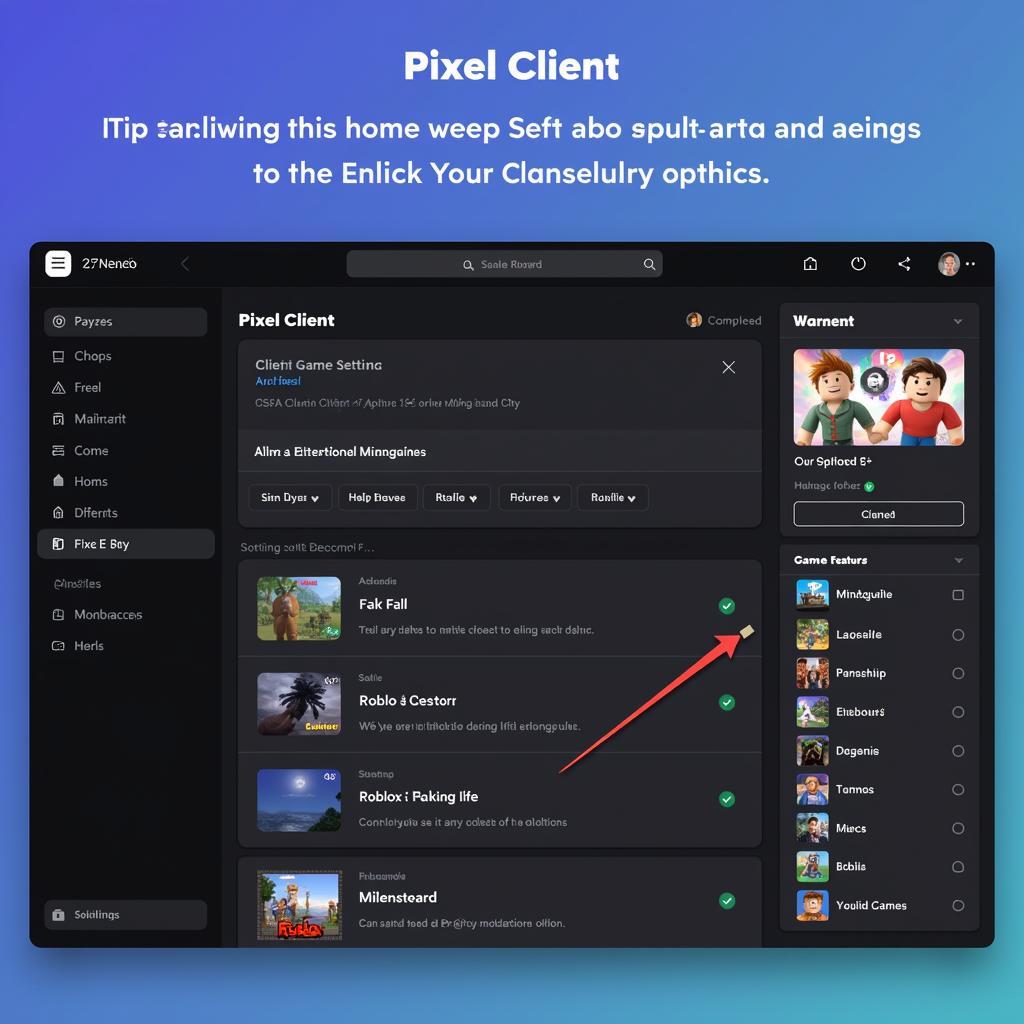 Giao diện Pixel Client