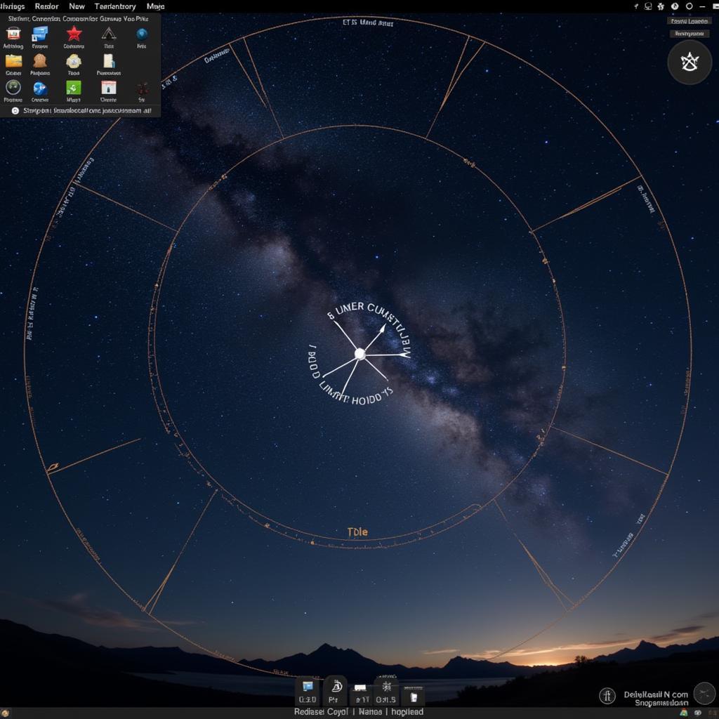 Giao Diện Stellarium Trên Linux