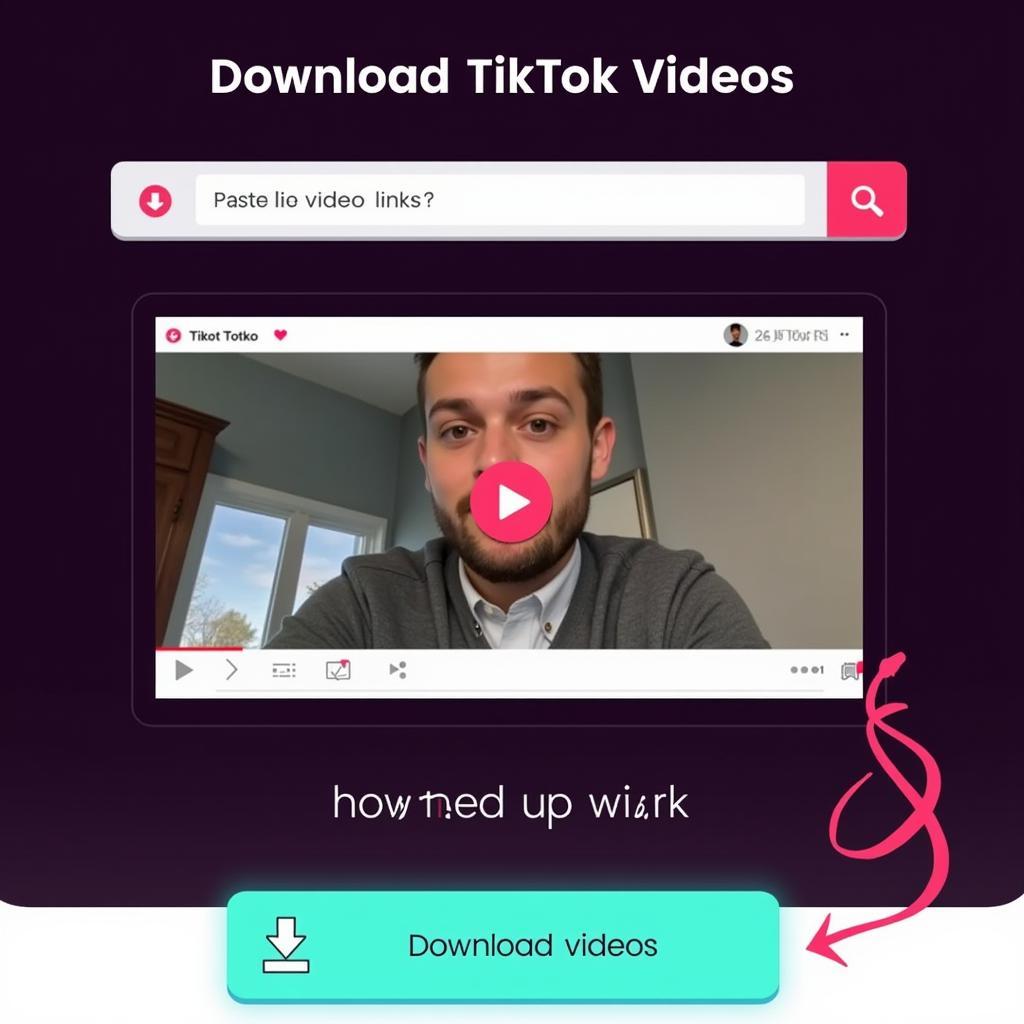 Giao diện website tải video Tiktok