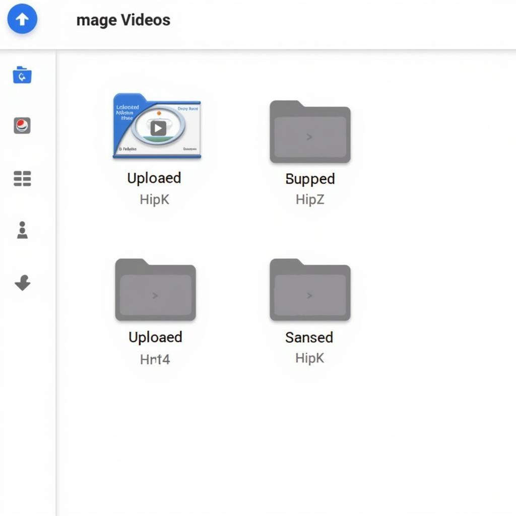 Google Drive interface with uploaded videos