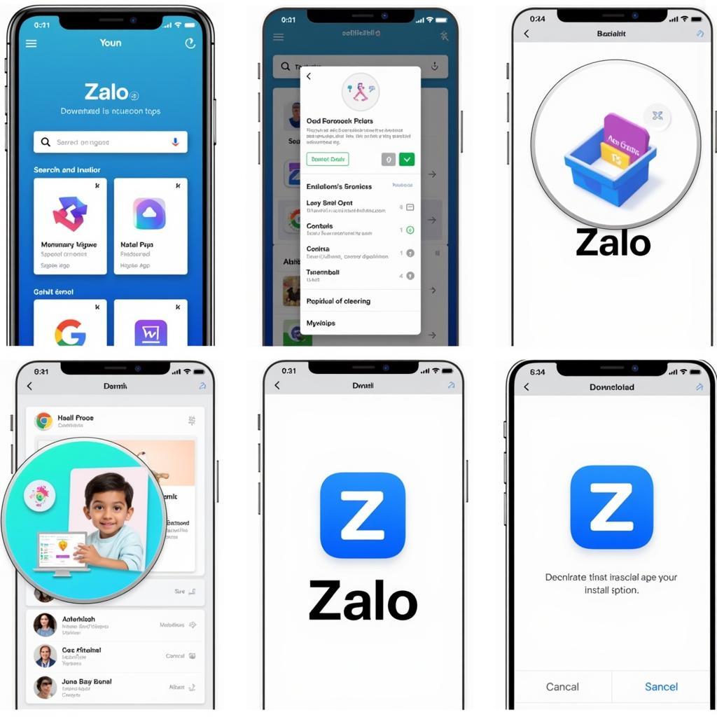 Steps to download Zalo app