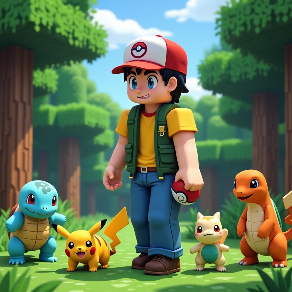 Huấn luyện viên Pokemon trong Minecraft