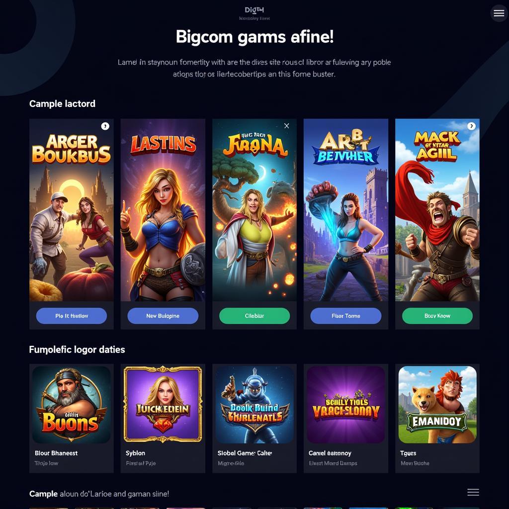 Kho game Bigcom đa dạng