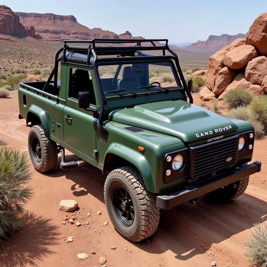 Land Rover Defender Pickup chinh phục địa hình