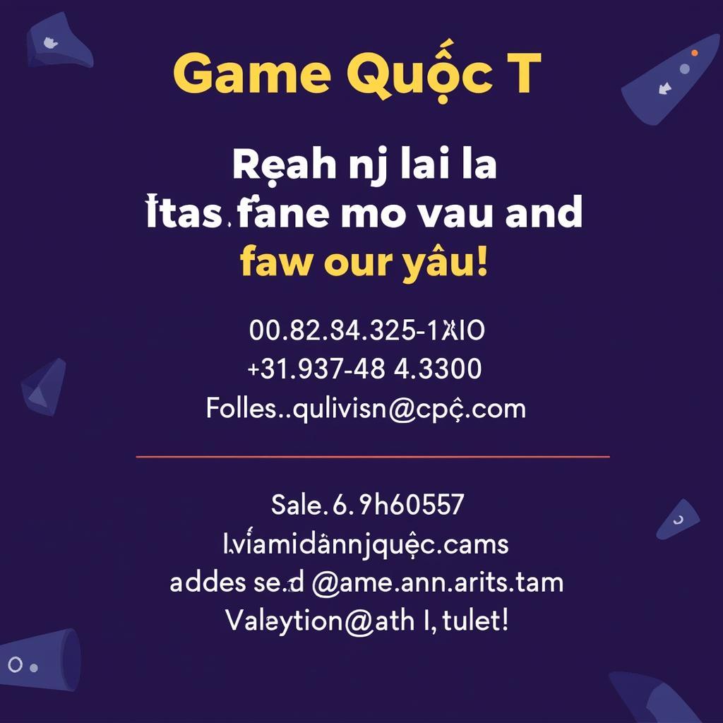 Thông tin liên hệ Game Quốc Tế