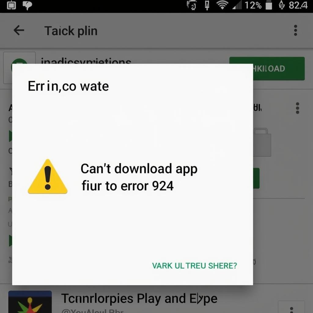 Thông báo lỗi 924 trên CH Play