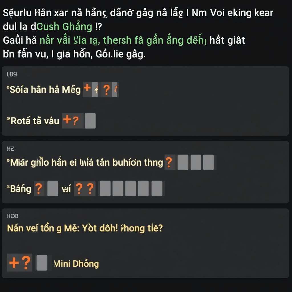 Lỗi Font Chữ Trong Game