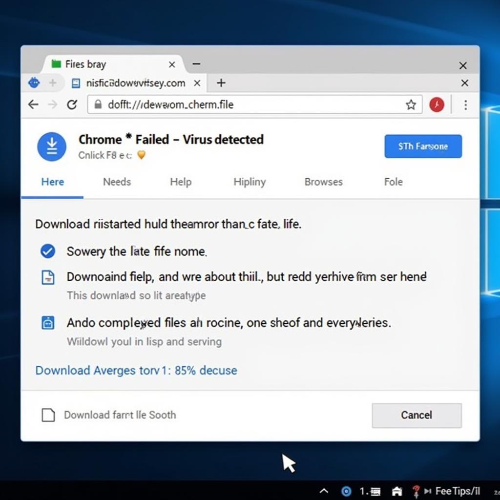 Chrome error downloading file virus scan