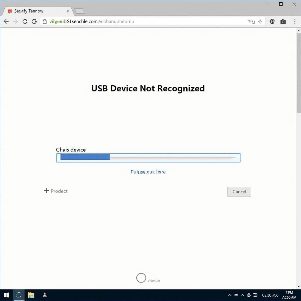 Lỗi USB Device Not Recognized