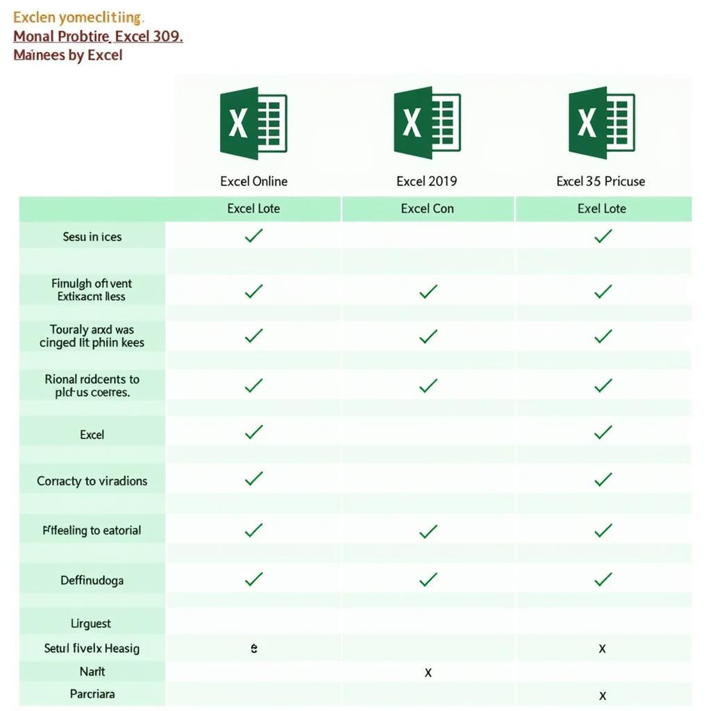 Lựa chọn phiên bản Excel