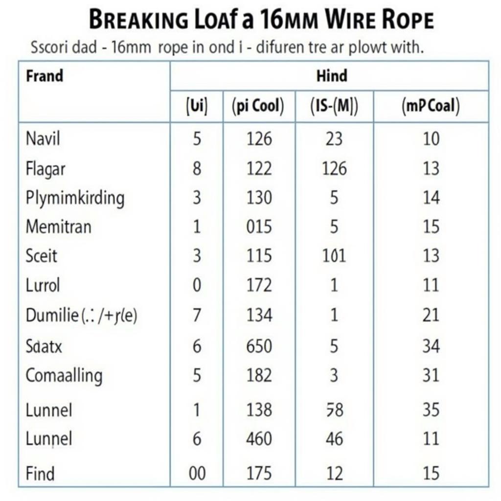 Minimum Breaking Load of Wire Rope