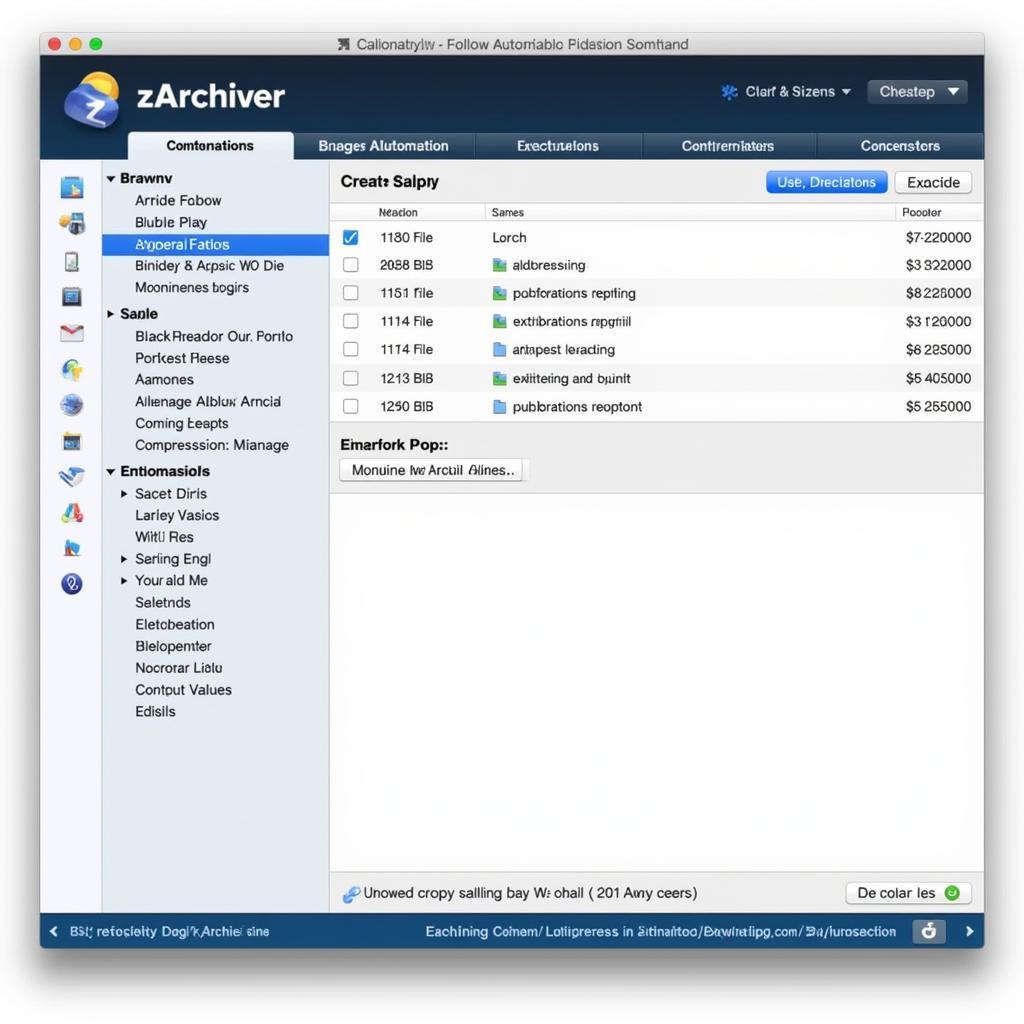 zArchiver file compression and extraction