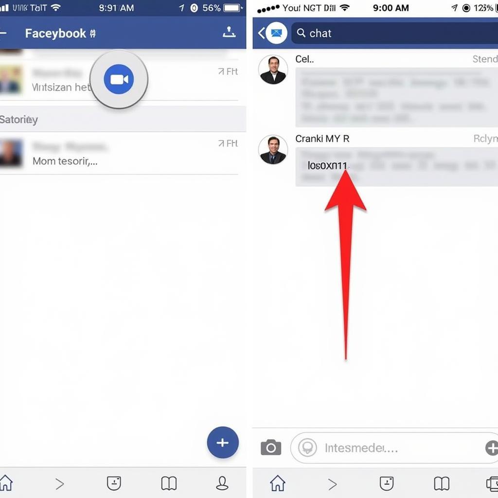 Nhắn tin Facebook trên trình duyệt điện thoại