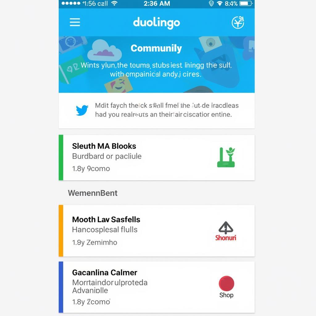 Duolingo app interface