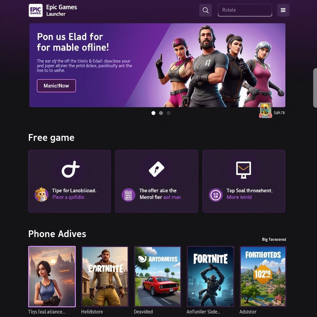 Phần mềm tải game Epic Games Launcher