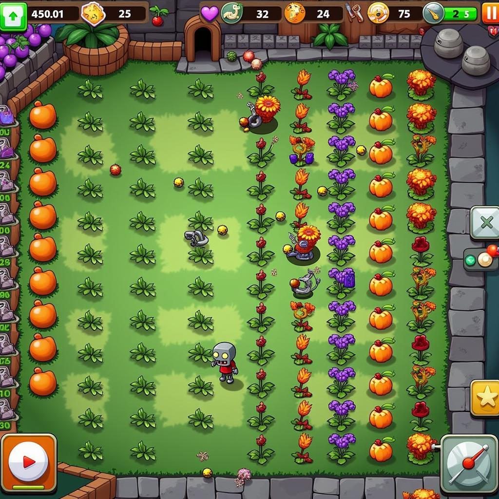 Plants vs Zombies 2 màn hình chơi game