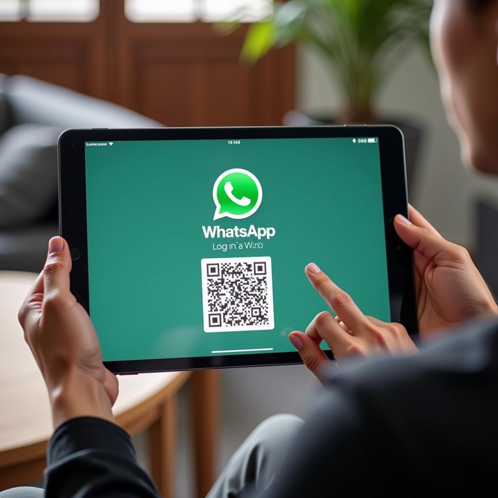 Quét mã QR Whatsapp Web trên iPad