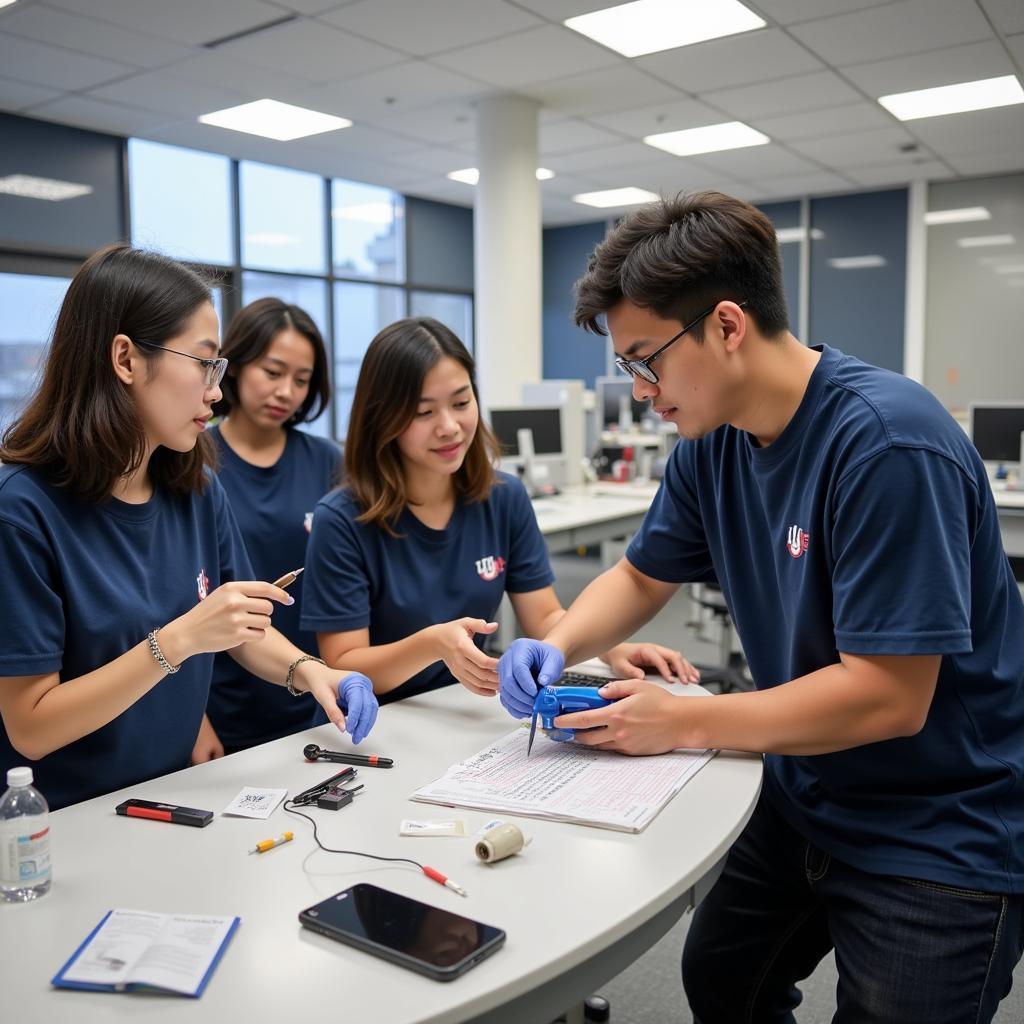 Sinh viên UT-HCMC đang thực hành tại phòng thí nghiệm hiện đại