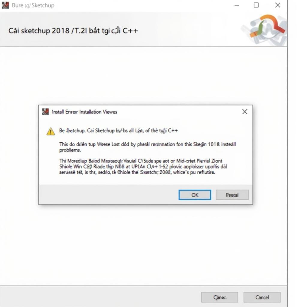 Lỗi C++ khi cài đặt Sketchup 2018