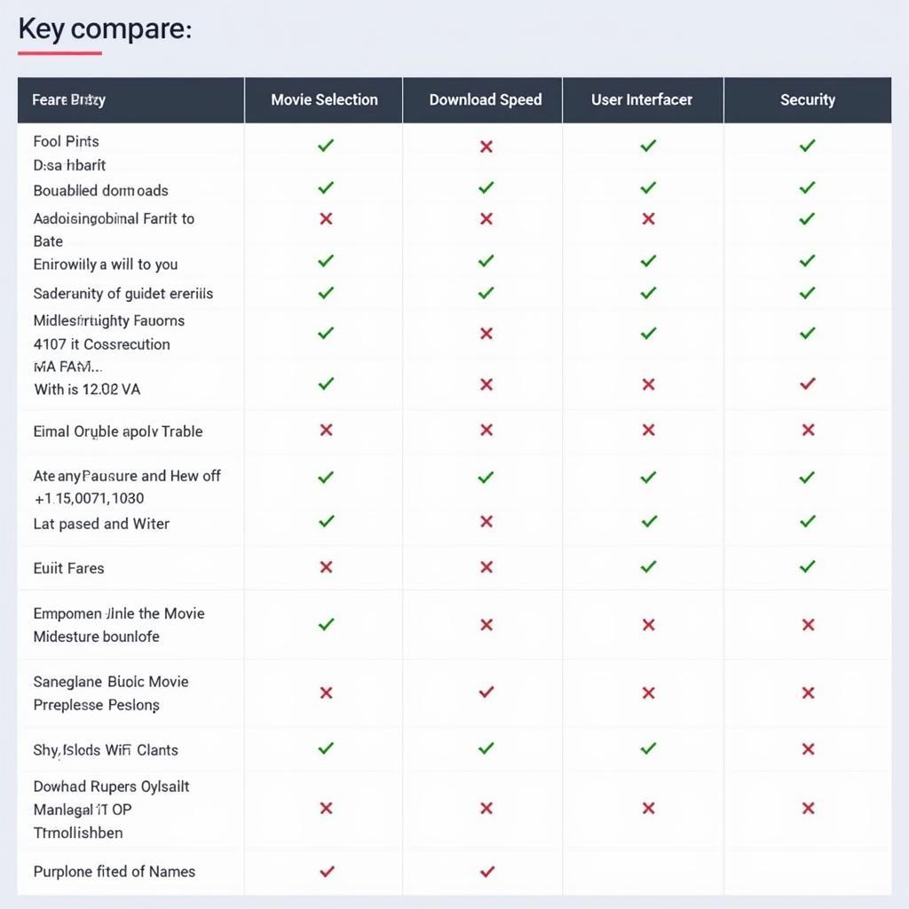 Comparison of Movie Download Apps