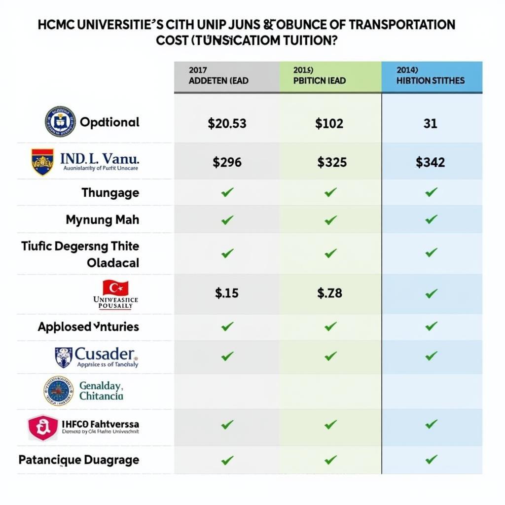 So sánh học phí các trường Đại học