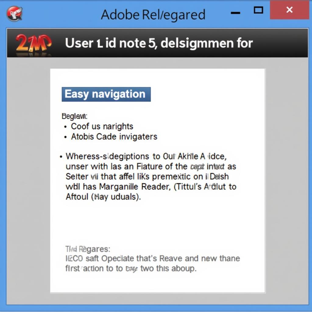 Giao diện Adobe Reader