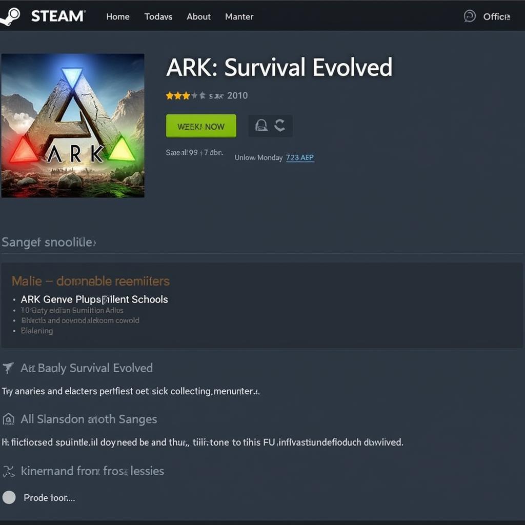  Downloading ARK: Survival Evolved on Steam