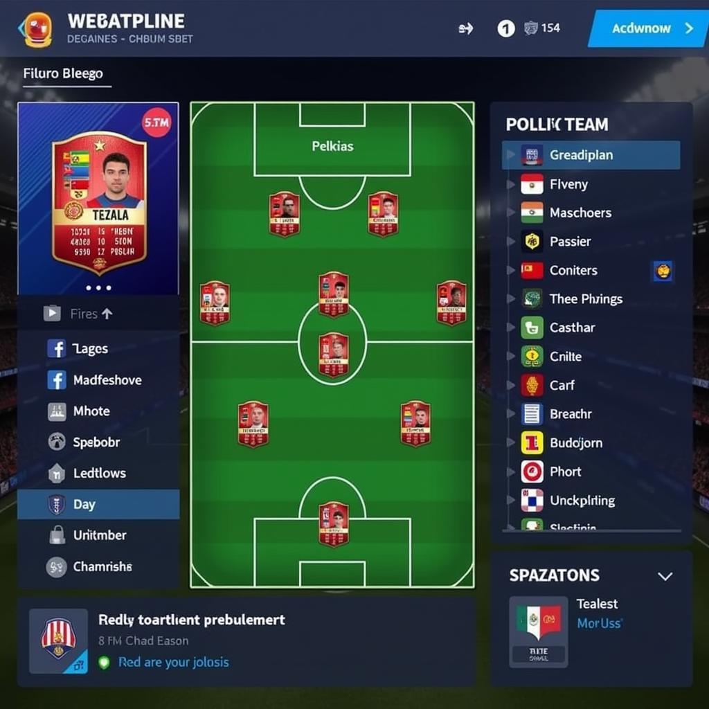 FIFA Online 4 Team Lineup