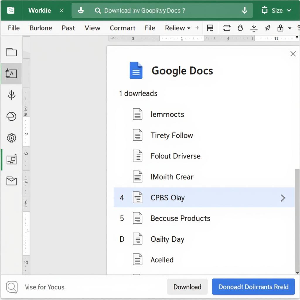 Tải File Google Docs trên Máy Tính